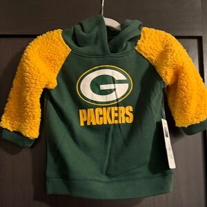 NWT NFL Green Bay Packers Kids Hoodie - Green and Yellow 3T